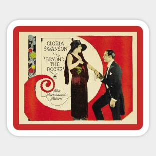 Gloria Swanson, Rudolph Valentino, «Beyond the Rocks» Sticker